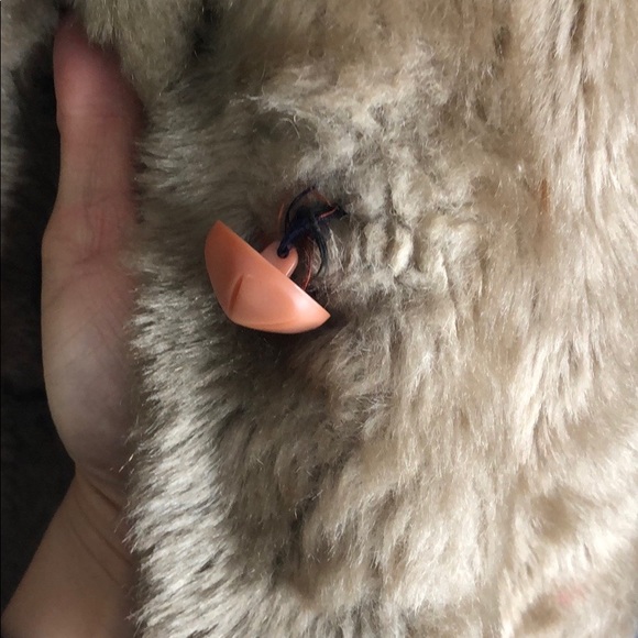 Vintage faux fur tan coat - Picture 7 of 12